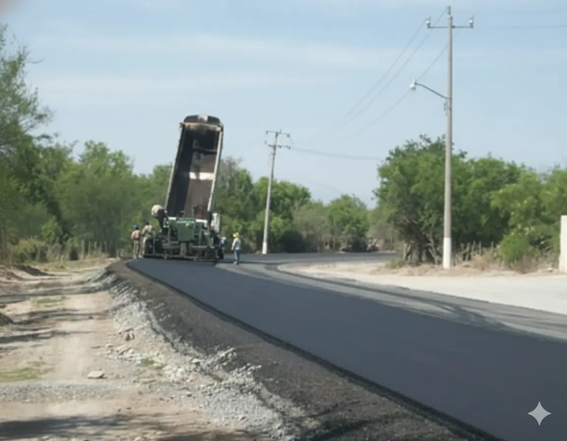 Reconstrucción de superficie de rodamiento en el camino libramiento Zuazua-Marín. — imagen 1